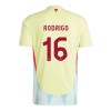 Conjunto (Camiseta+Pantalón Corto) España Rodrigo 16 Segunda Equipación Euro 2024 - Niño